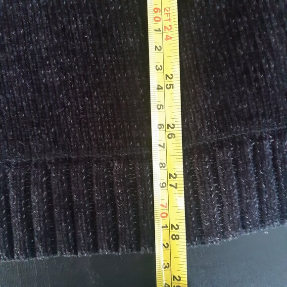 Point Zero SZ L Black Chenille Men's Quarter Zip Sweater - Picture 10 of 15